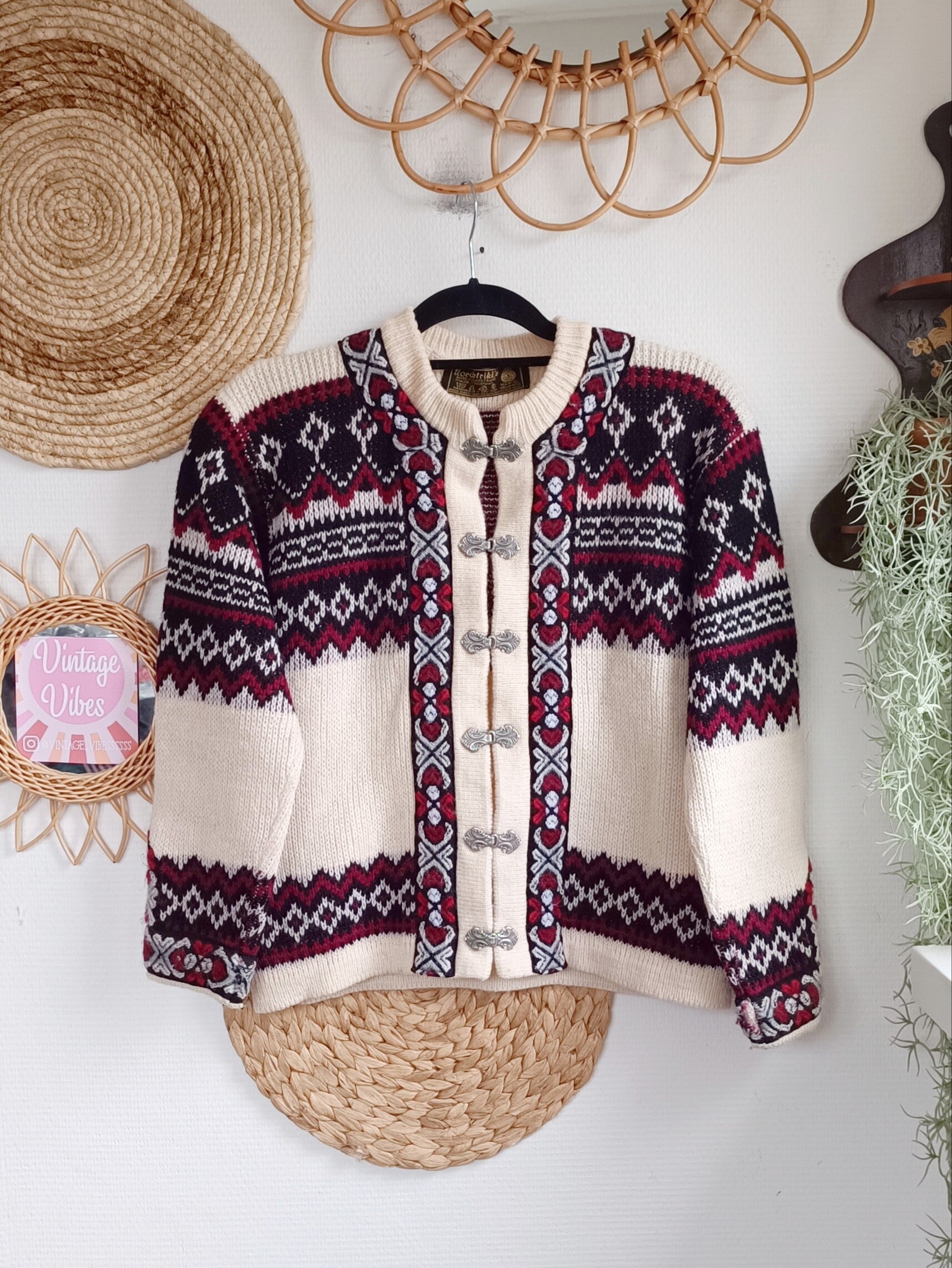 Vintage Nordstrikk woolen cardigan from Norway - size M