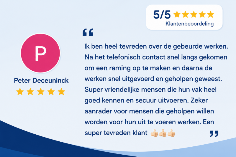 Ervaring klant voor Firma Neyrinck uit Wervik