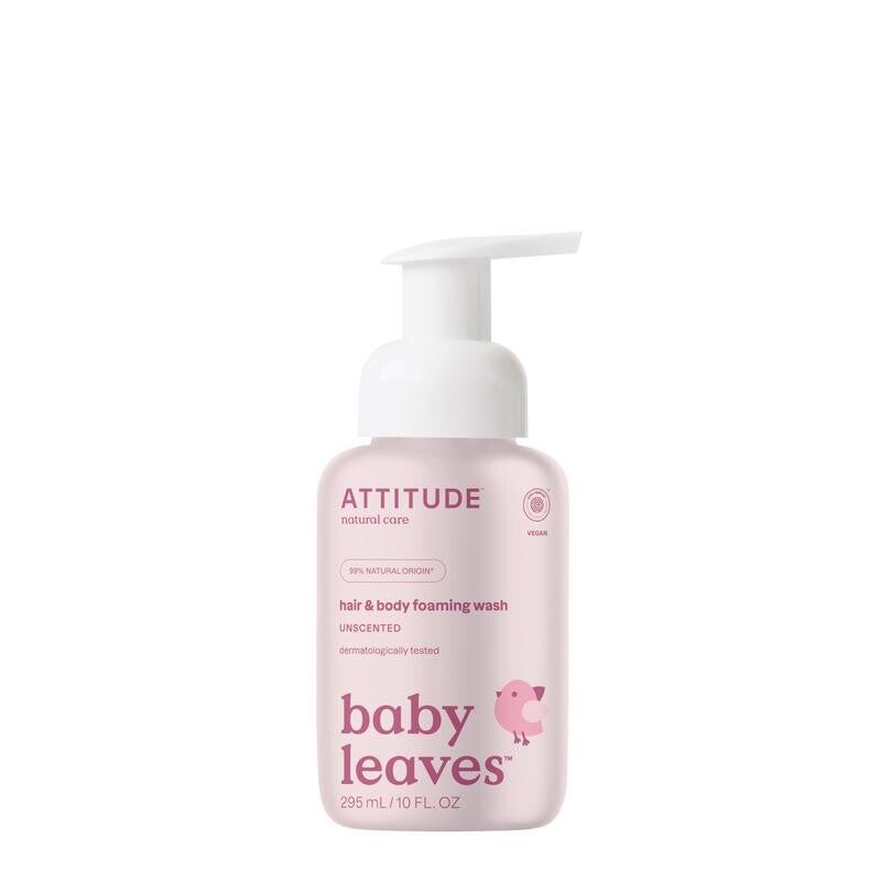 Attitude Baby leaves 2-in-1 Hair and Body Foaming Wash - Parfumvrij | 295 ml