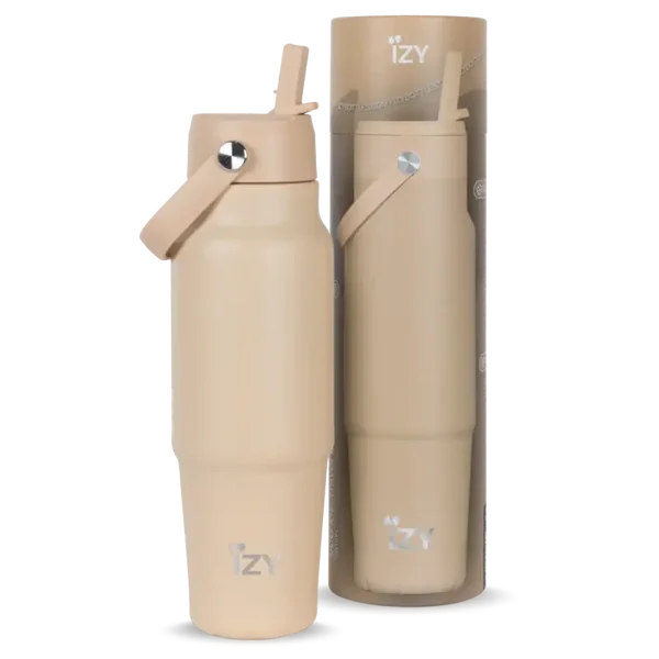 IZY RVS Thermos Drinkfles | Peach | 900 ml