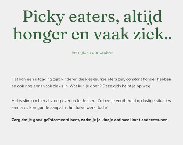 Download: picky eaters, altijd honger en ziek..
