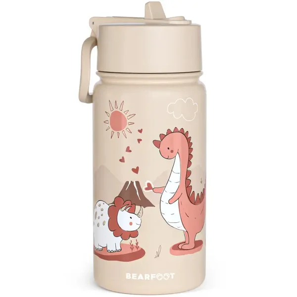 BEARFOOT RVS Drinkfles | Thermosfles Dino Bruin | 400 ml