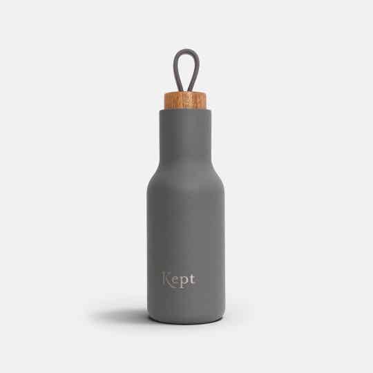 Kept RVS Drinkfles | Slate | 600 ml