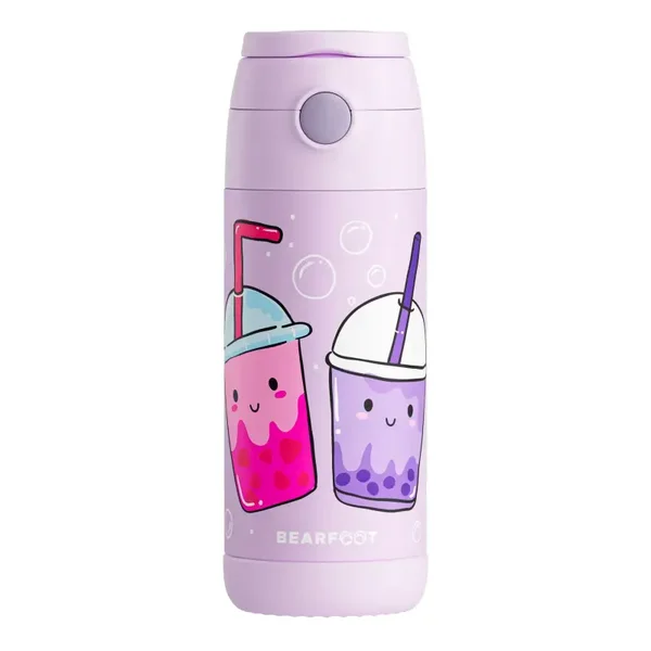 BEARFOOT RVS | FlipUp Thermosfles Boba Tea Paars | 350 ml