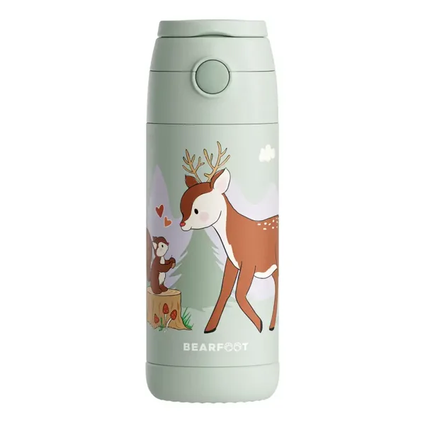 BEARFOOT RVS | FlipUp Thermosfles Hert Groen | 350 ml