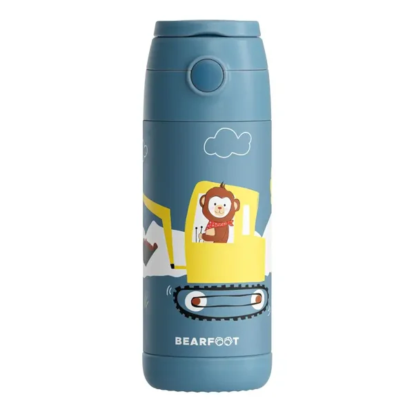 BEARFOOT RVS | FlipUp Thermosfles Graafmachine Blauw | 350 ml