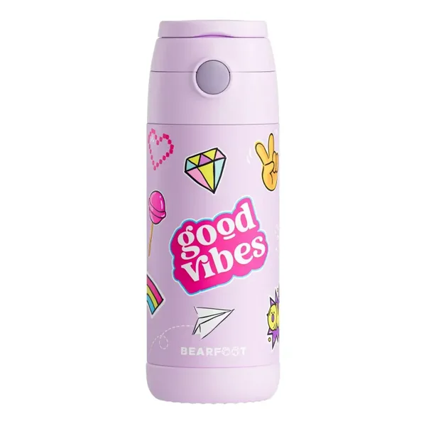 BEARFOOT RVS | FlipUp Thermosfles Good Vibes Paars | 350 ml
