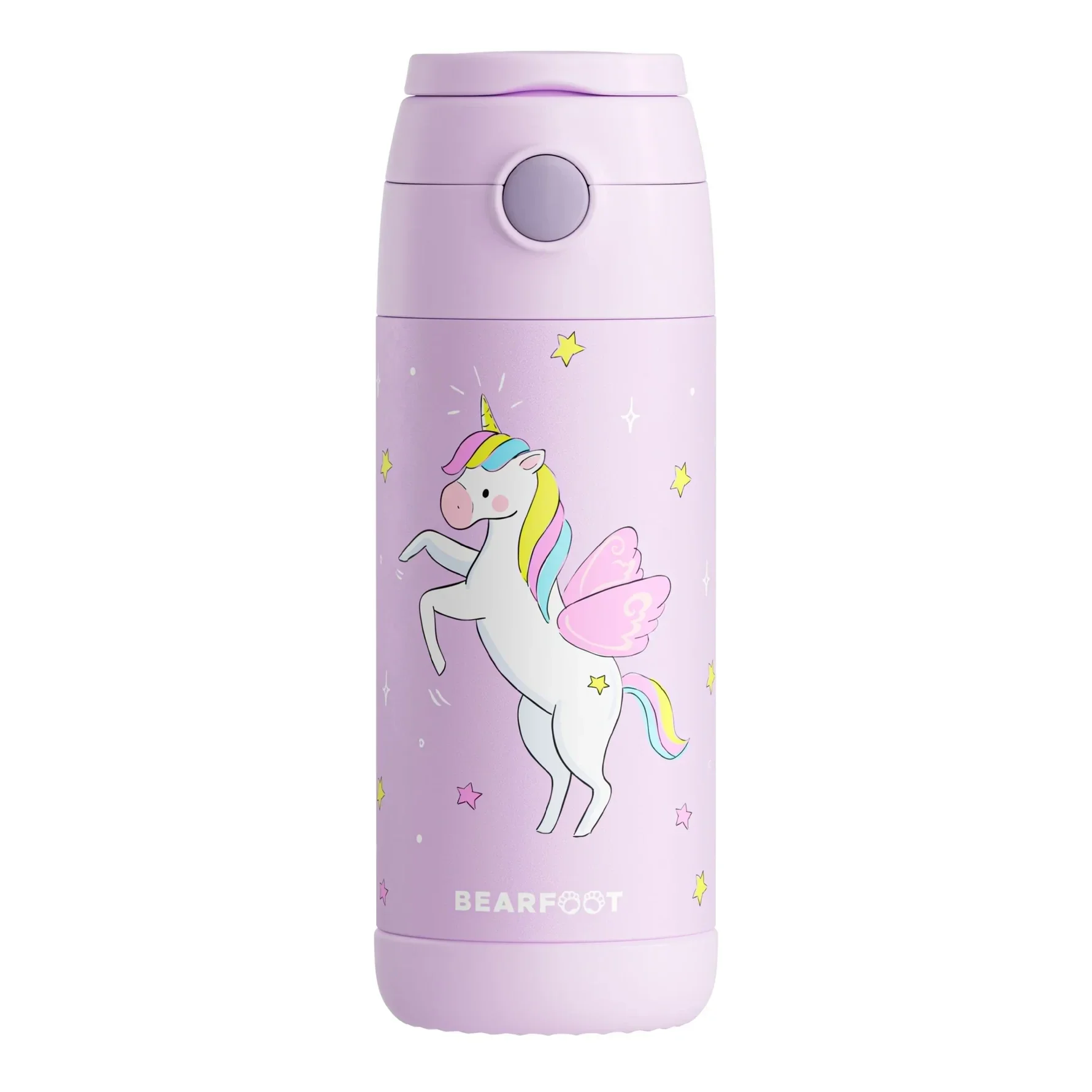 BEARFOOT RVS | FlipUp Thermosfles Unicorn Paars | 350 ml