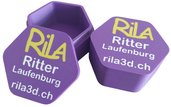 6-Eckige Box, mit Deckel  5 / 7 / 9 cm  (weitere Grössen auf Anfrage)