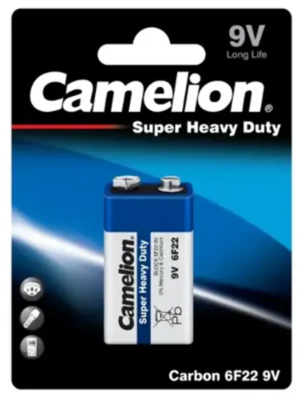 Camelion 9 Volt Super Heavy Duty Battery - Each
