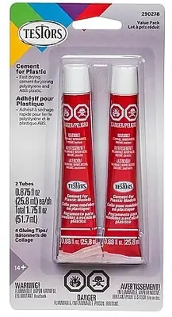 Testors Plastic Cement Value Pack - 2/ 7/8oz Tubes
