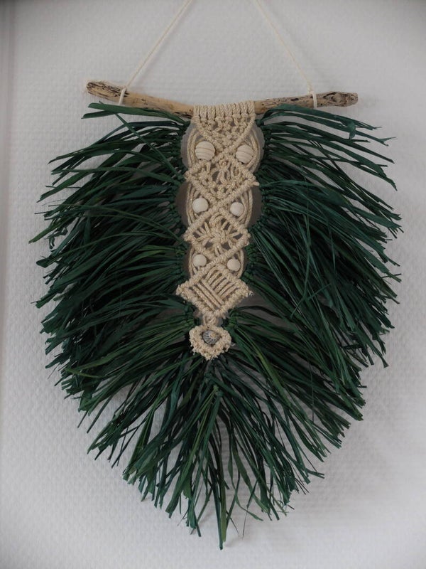 Feuille " Macramé & Rafia "