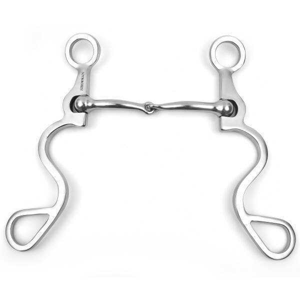 Showman S Shank Bit with Smooth Snaffle Bit
