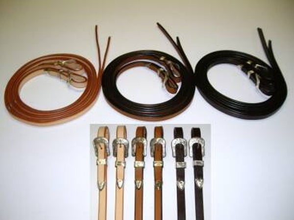 Show-Reins in 3 Farben mit silver Verzierungen 16 mm breit