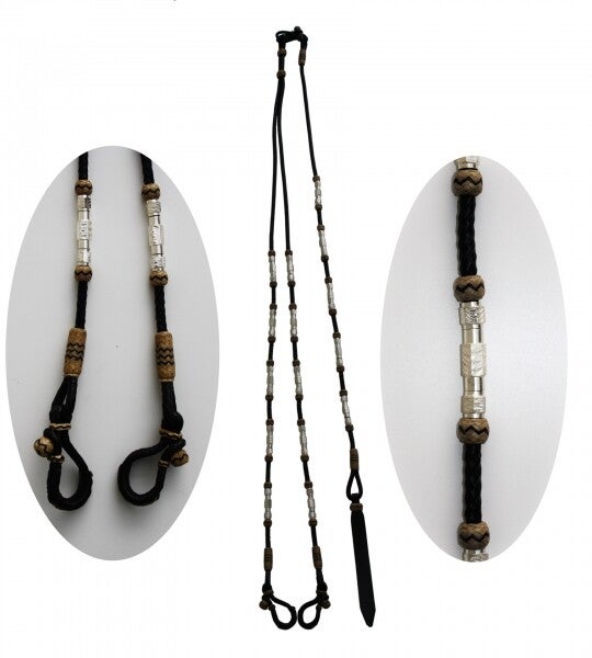 Romal Reins Silver Dunkel - Extra Heavy