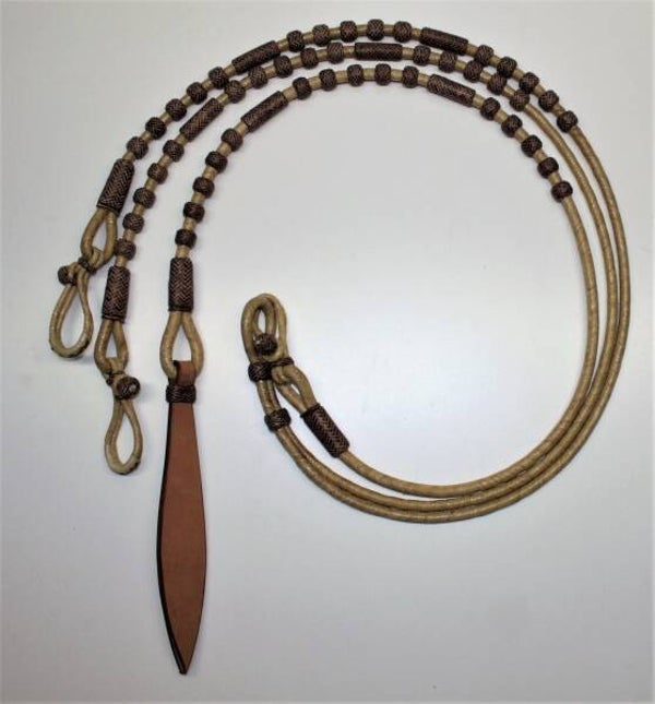 Romal Reins - Natur Brown Braiding