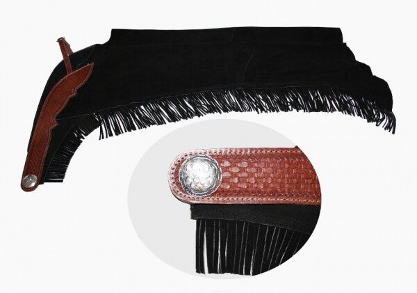 Wildleder Showchaps mit Fransen