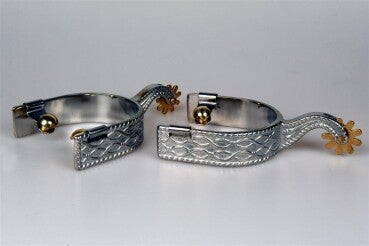 Show Sporen GS Barbwire German Silver Chrom