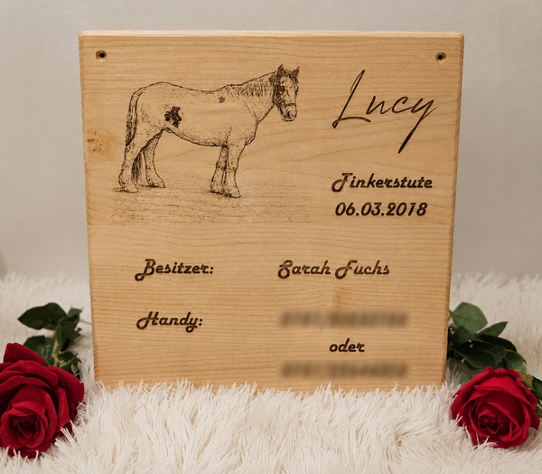 Personalisiertes Stall- & Boxenschild
