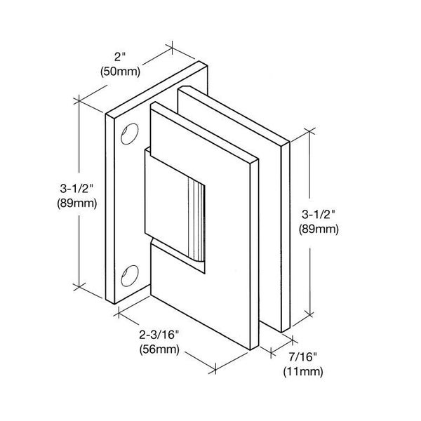 penture de douche carré