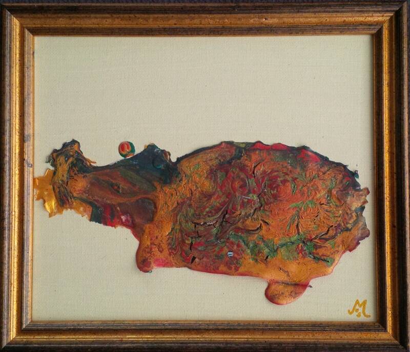 Nashorn in Gold - 18x21 - 2021