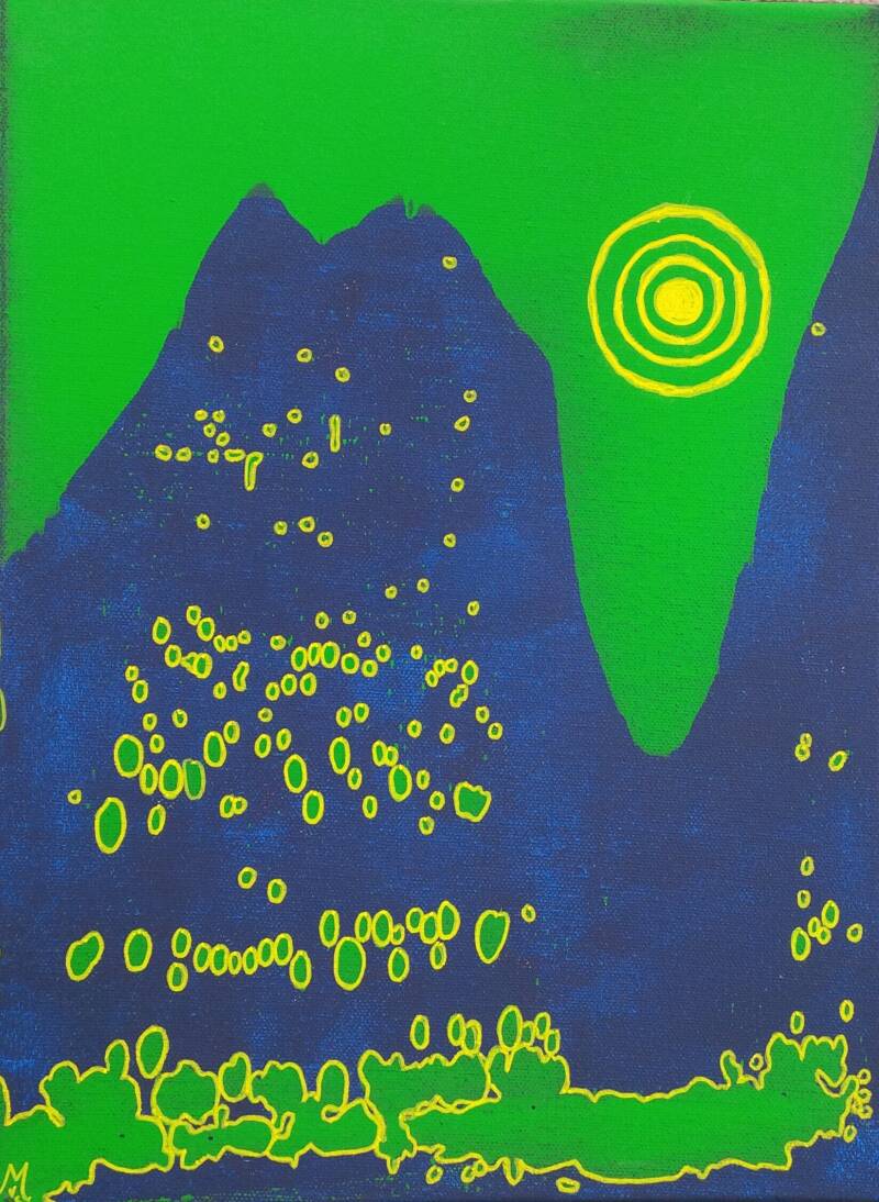 Wüste Grün 30x40 - 2024