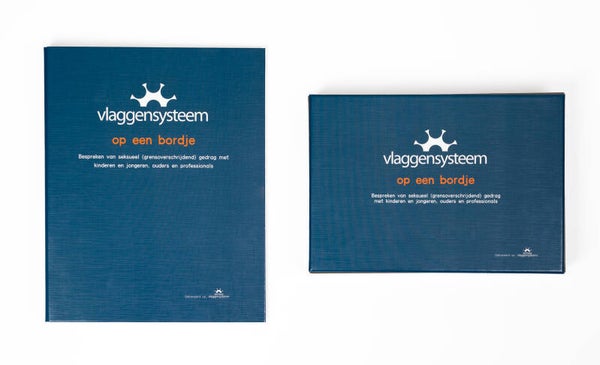 Vlaggensysteem op een bordje