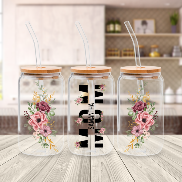 Gepersonaliseerd drinkglas Mom
