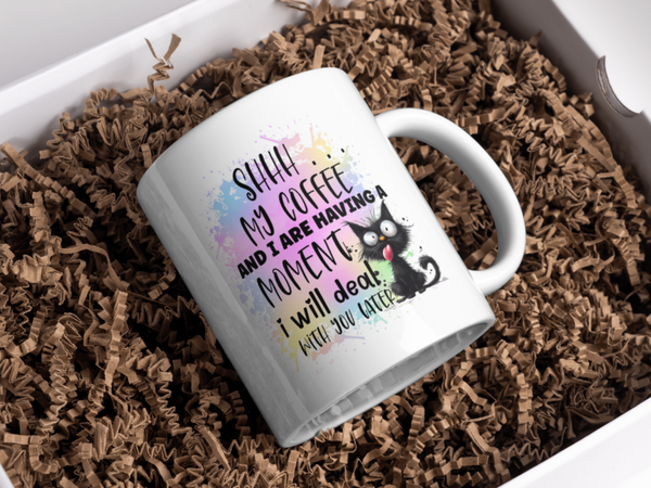 Grappige kat mok met leuke tekst