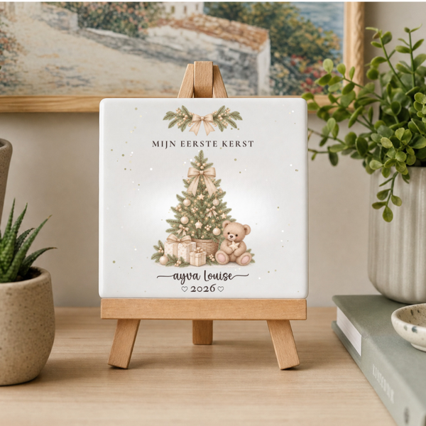 Gepersonaliseerd kersttegeltje – Mijn eerste kerst met naam