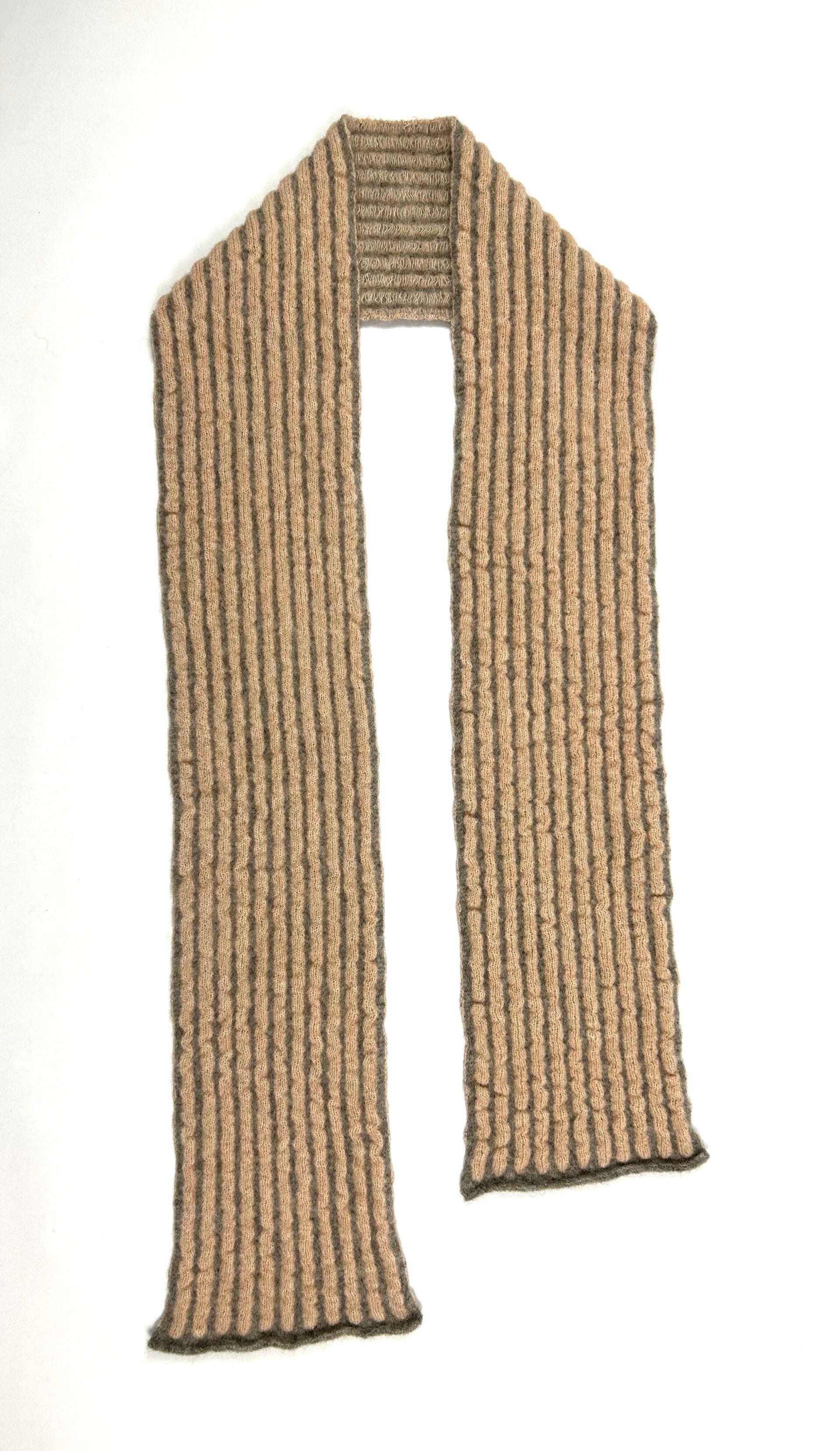 Schal 3-D-Streifen - Alpaka-Merino-Mix