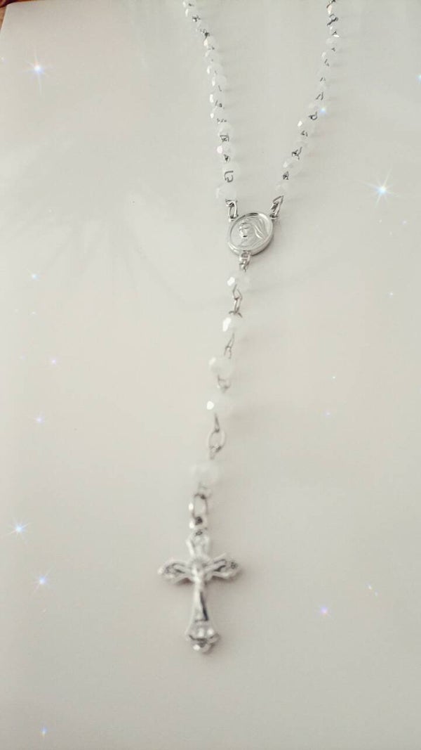 Chapelet de verre de cristal
