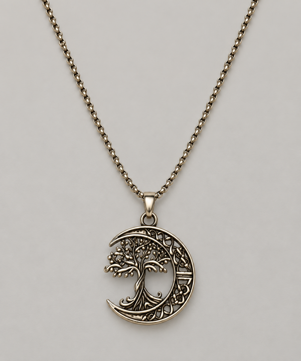 Collier lune et arbre de vie