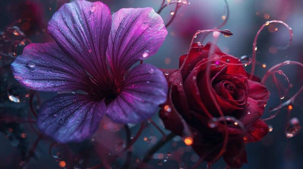 Violette et rose