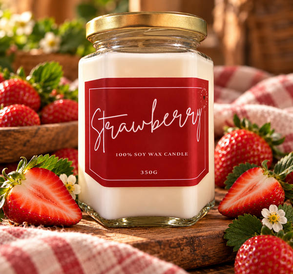 Strawberry Soy Wax Candle 350g