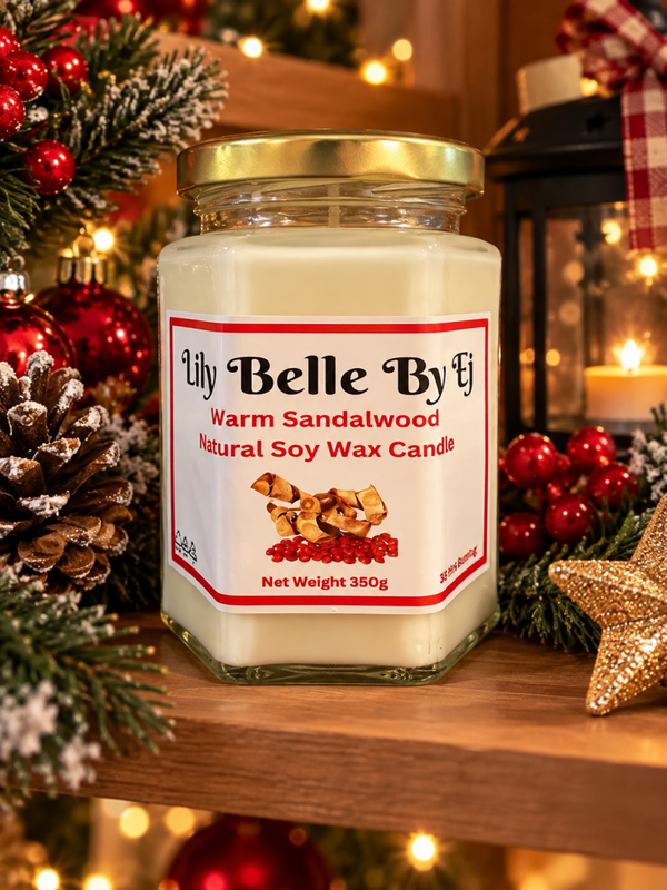 Warm Sandalwood Soy Wax Candle 350g