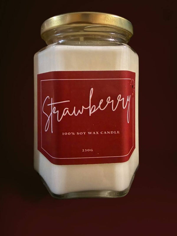 Strawberry Soy Wax Candle 350g