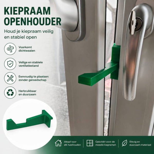 Kiepraam Openhouder – Veilig en stabiel ventileren