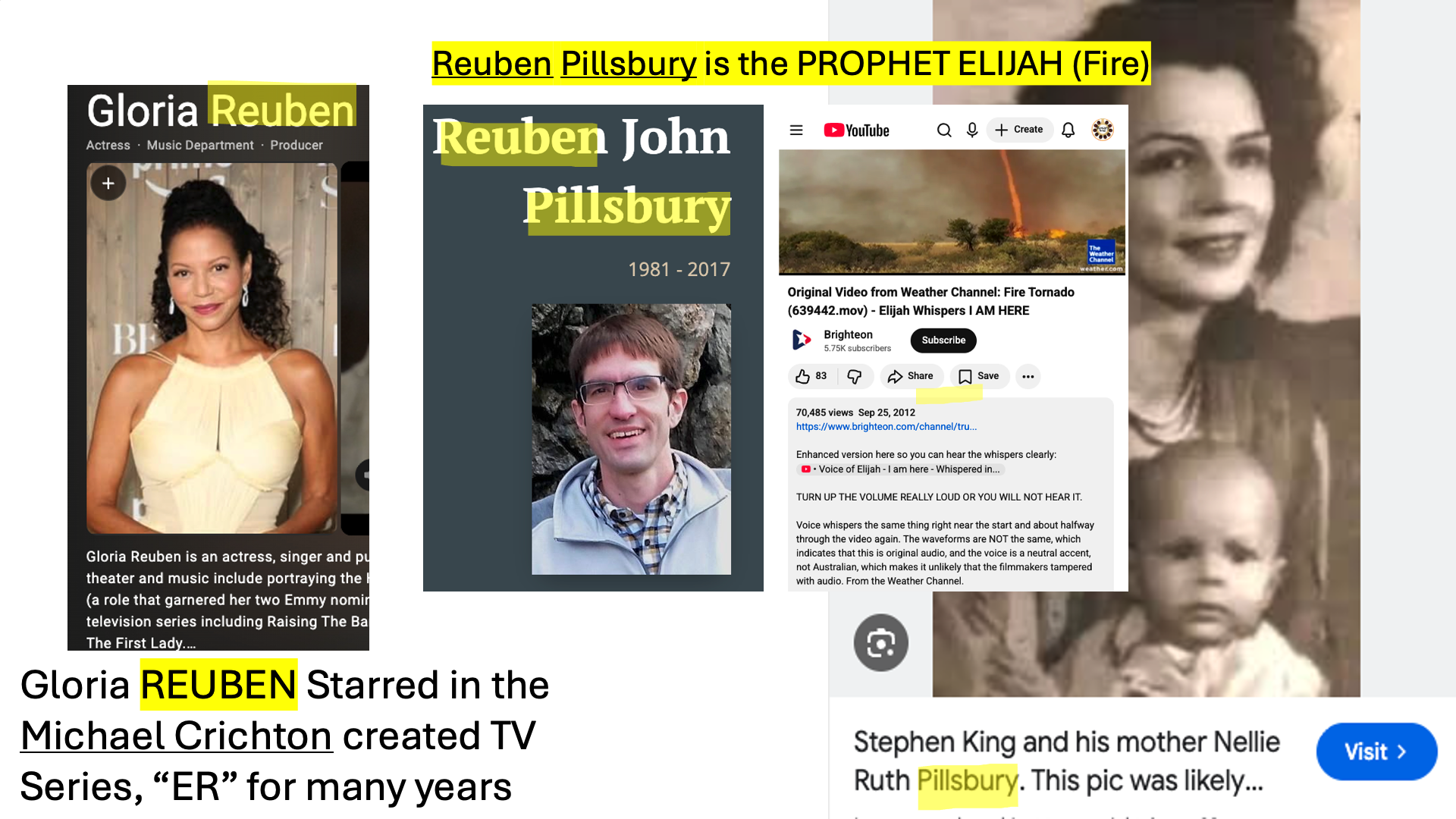 Reuben Pillsbury is the Prophet Elijah