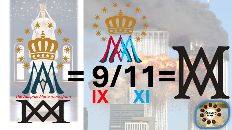 The Auspice Maria Monogram = Roman Numerals 9/11