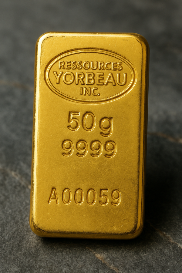 Lingot d’or 50 g Yorbeau