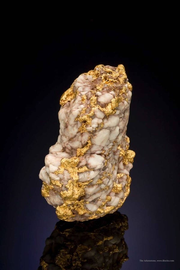 Quartz aurifère massif – Veines d’or visibles