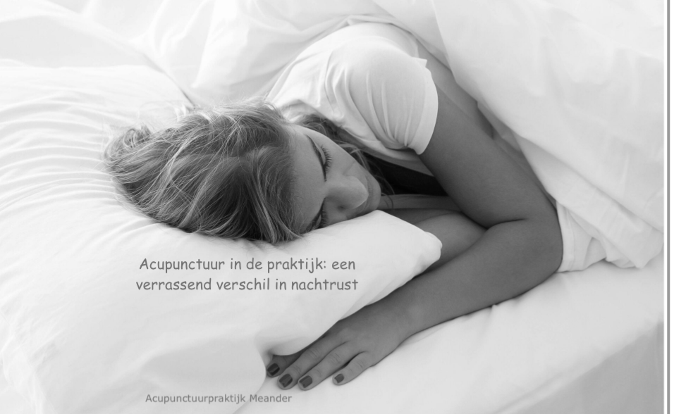 Nachtrust verbeteren met acupunctuur