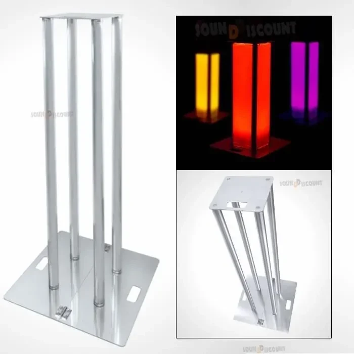 TOTEM 100CM ALU pour jeu de Lumière Lyre - Structure alu dj idéal portique pied pont d'éclairage - PA DJ SONO - BAR CLUB DISCOTHÈQUE