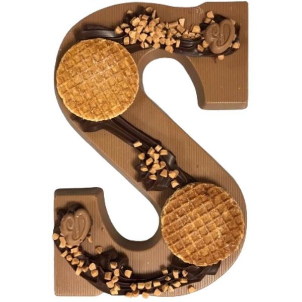 Opgespoten Letter - Melk met stroopwafel