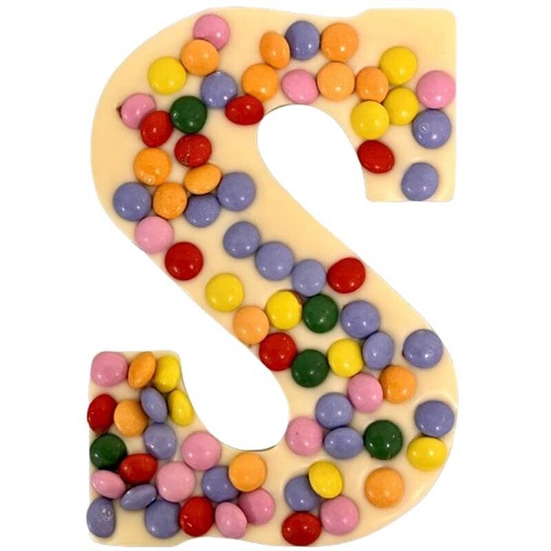 Schoenletter - Wit met confetti