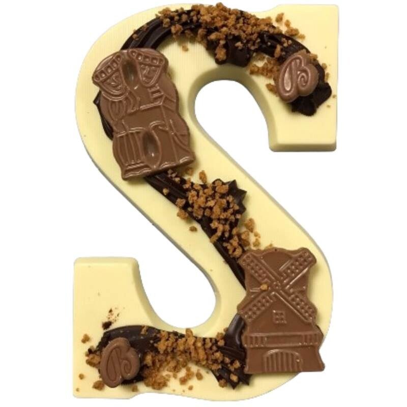 Opgespoten Letter - Wit met speculaas