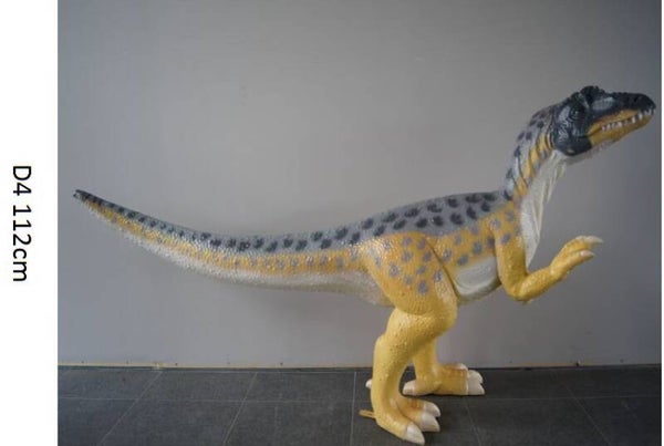 D4   dinosauriërs lopend polyester résine 112 cm