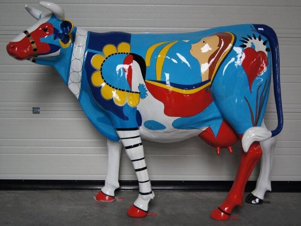 DHD K1z Koe levensgroot piccasocow polyester résine multicolore 220 cm