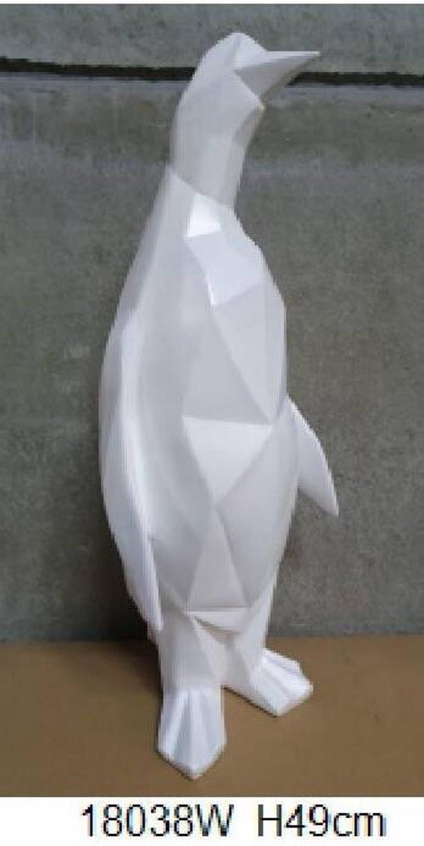 18038W pinguïn origami  wit  staand 49 cm verp 2